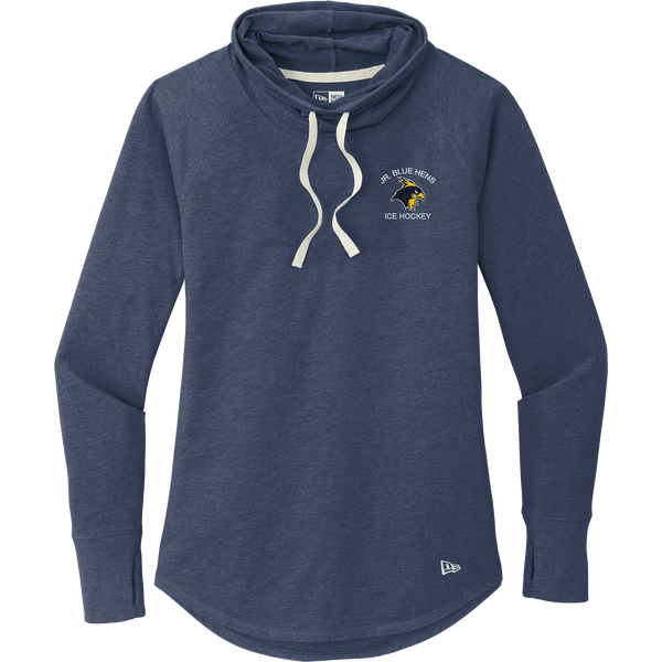 Delaware Jr. Blue Hens New Era Ladies Sueded Cotton Blend Cowl Tee