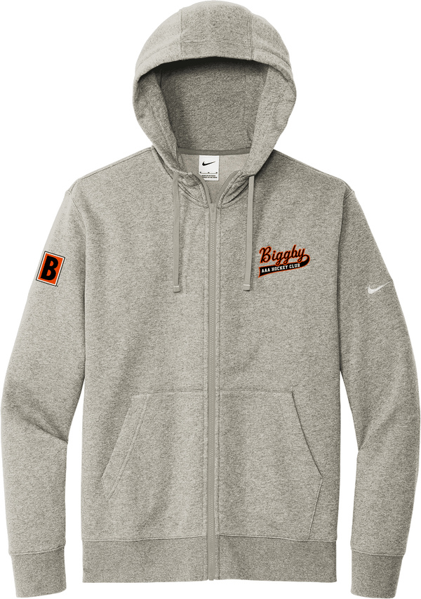 Biggby Coffee AAA Nike Club Fleece Sleeve Swoosh Full-Zip Hoodie