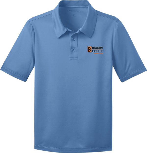 Biggby Coffee Hockey Club Youth Silk Touch Performance Polo