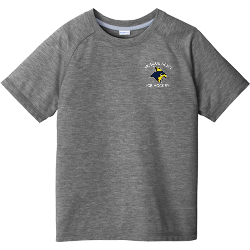 Delaware Jr. Blue Hens Youth PosiCharge Tri-Blend Wicking Raglan Tee
